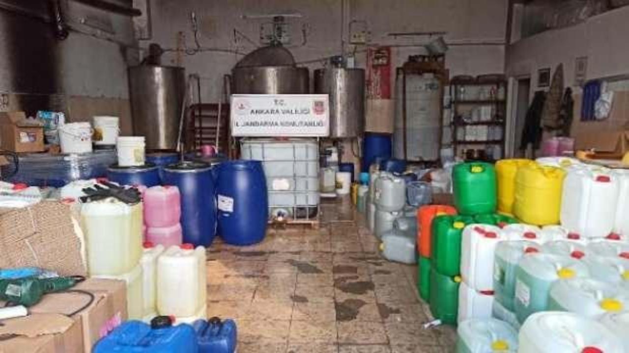 Ankara’da 20 ton sahte deterjan ele geçirildi