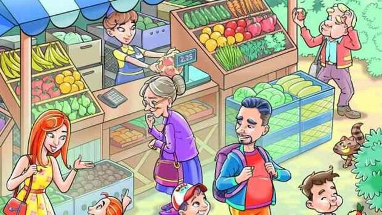 Göz yoran zekâ testi: Saniyeler içerisinde pazarda gizlenmiş rakunu bulabilir misiniz?