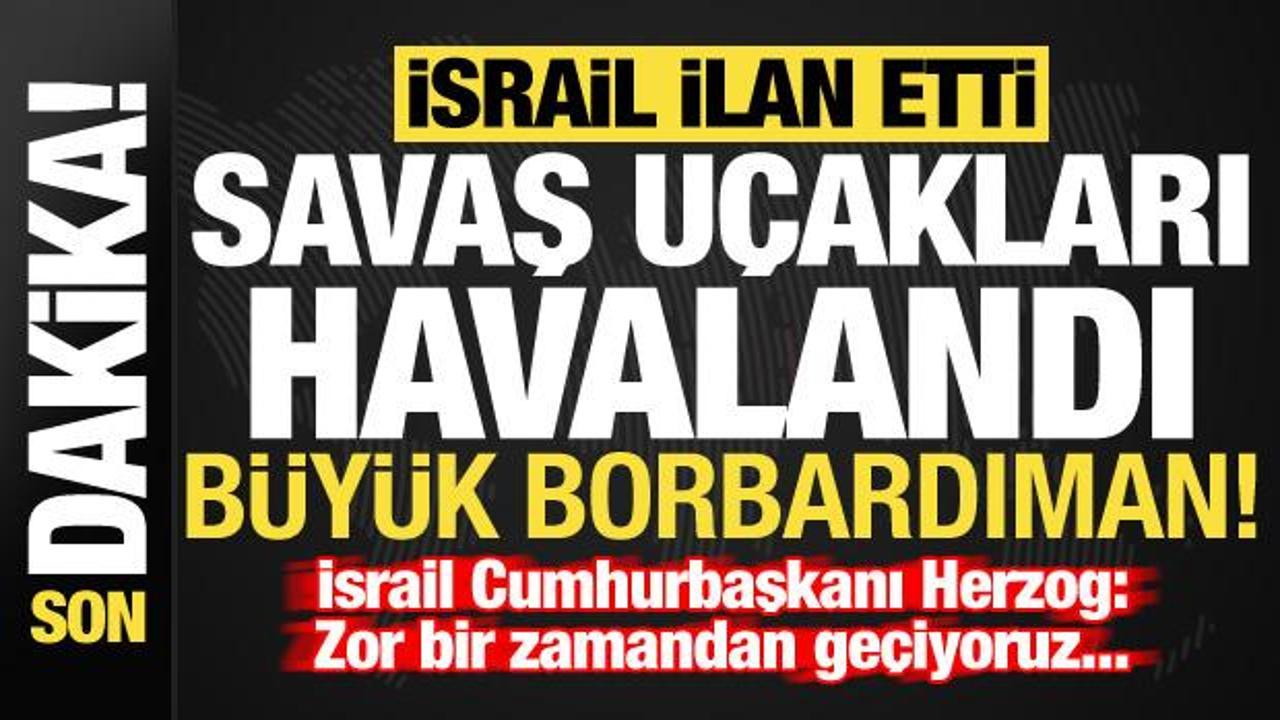 Son dakika: İsrail ilan etti! Çok sayıda uçakla büyük hava saldırısı başlattıldı…