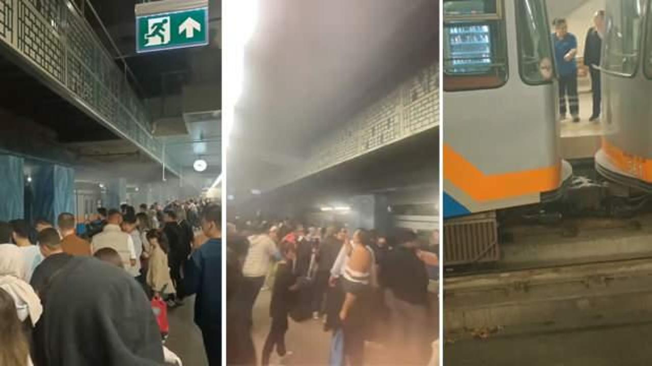 Yenikapı İstasyonundaki metro bakımsızlık nedeniyle yanmaya başladı