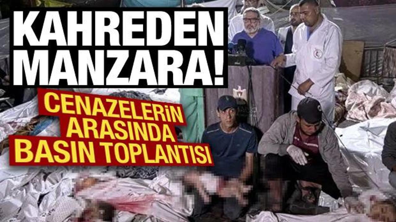 Yürek yakan anlar: Cenazelerin arasında toplantı!