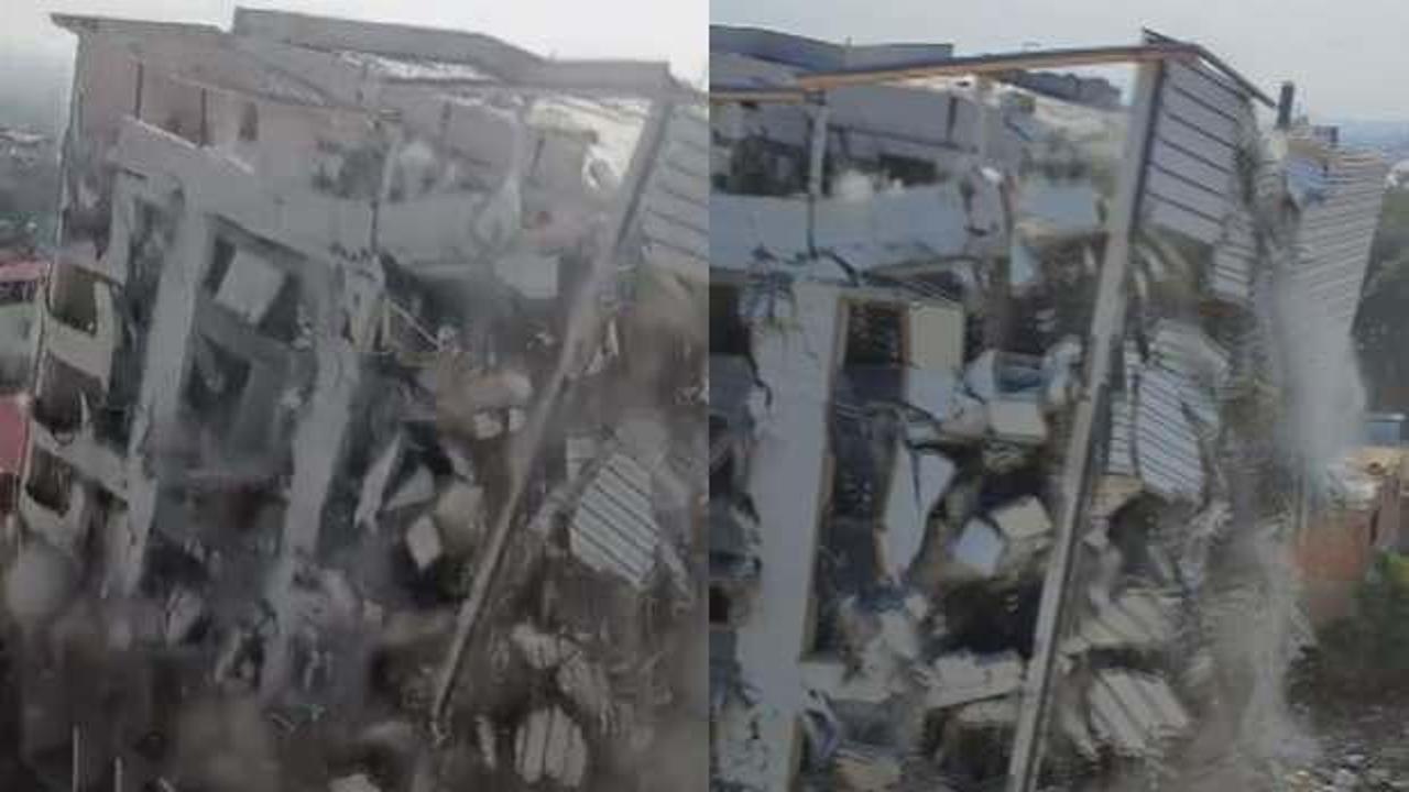 8 katlı bina korna sesiyle yıkıldı