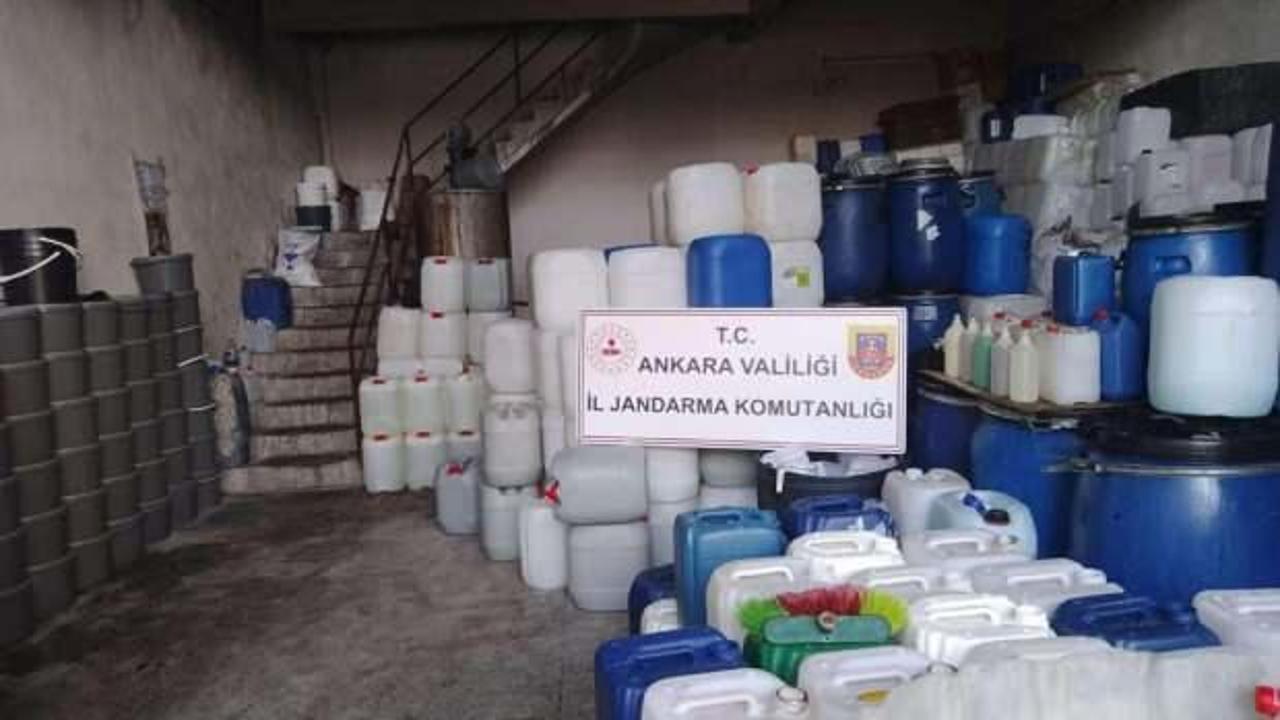 Ankara’da 15 ton sahte deterjan ele geçirildi