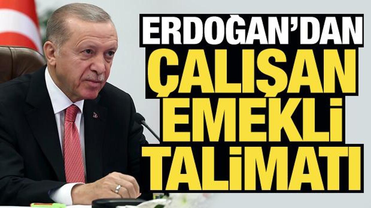 Erdoğan’dan çalışan emekliye ikramiye talimatı