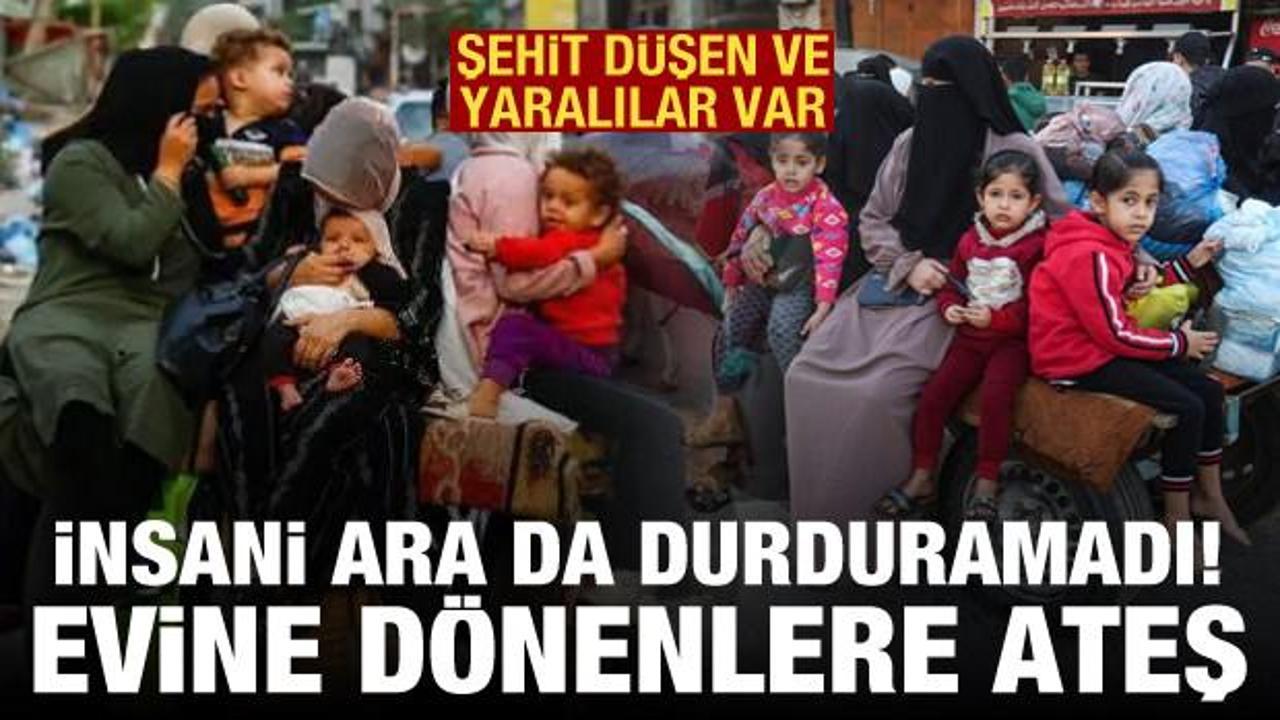 Evine dönmek isteyen Gazzelilere ateş açıldı