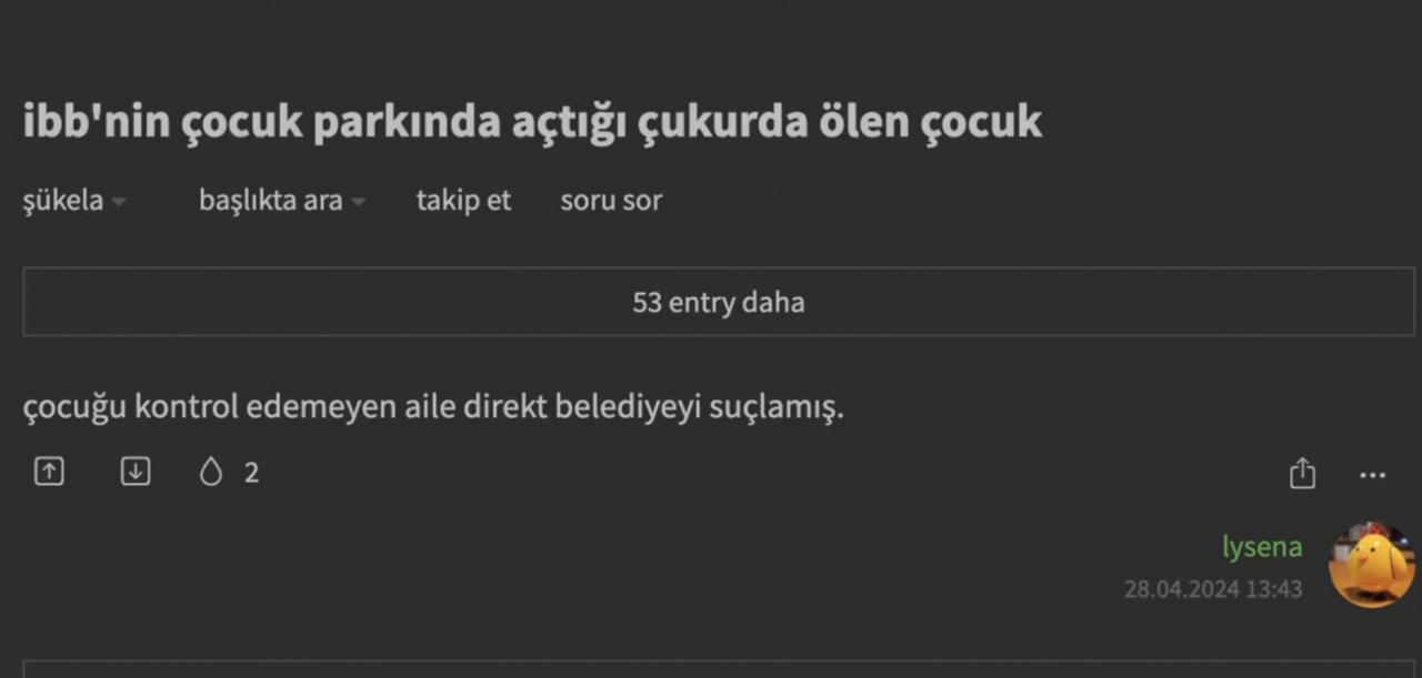 Troller insanlıktan çıktı: İBB çukurunda ölen çocuk için Ekşi Sözlük'te iğrenç yorumlar