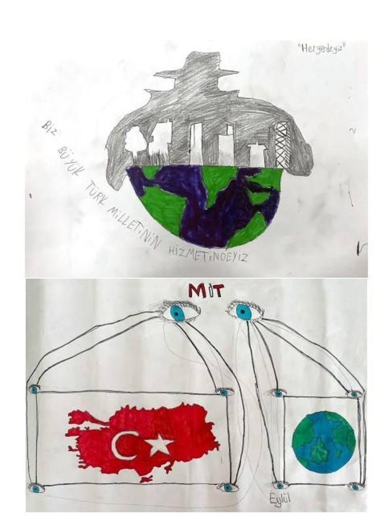 Çocuklar MİT'i çizdi: Uyuduktan sonra gizli ajan gibi annemi takip ediyorum!
