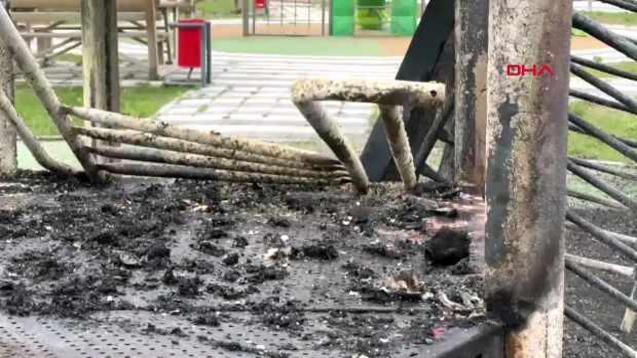 Bolu’da çocuk parkı kundaklandı… ‘Bunu yapan vatan hainidir’