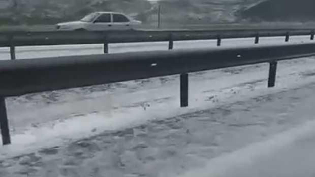 Çankırı’da D100 karayolu beyaza büründü!