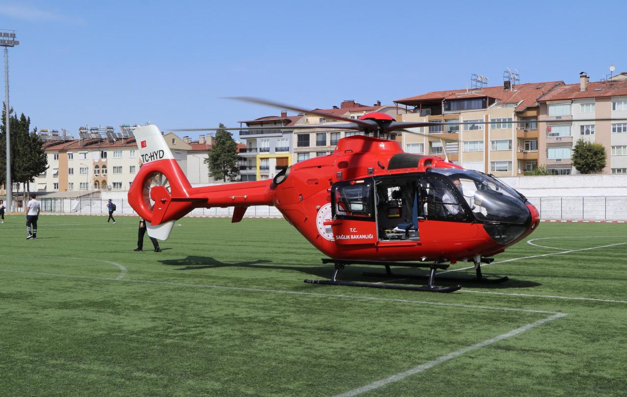 Akciğer nakli için ambulans helikopterle Ankara'ya gönderildi