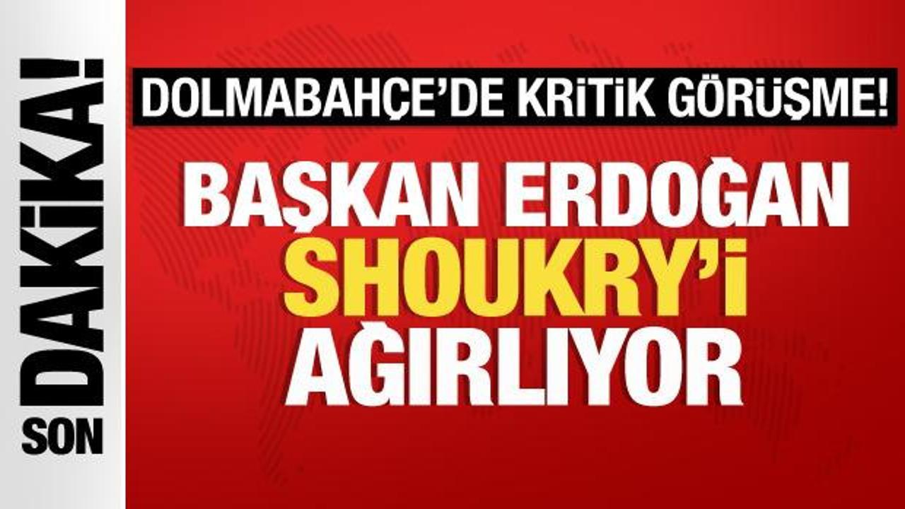 Dolmabahçe’de kritik görüşme! Başkan Erdoğan Shoukry’i ağırlıyor