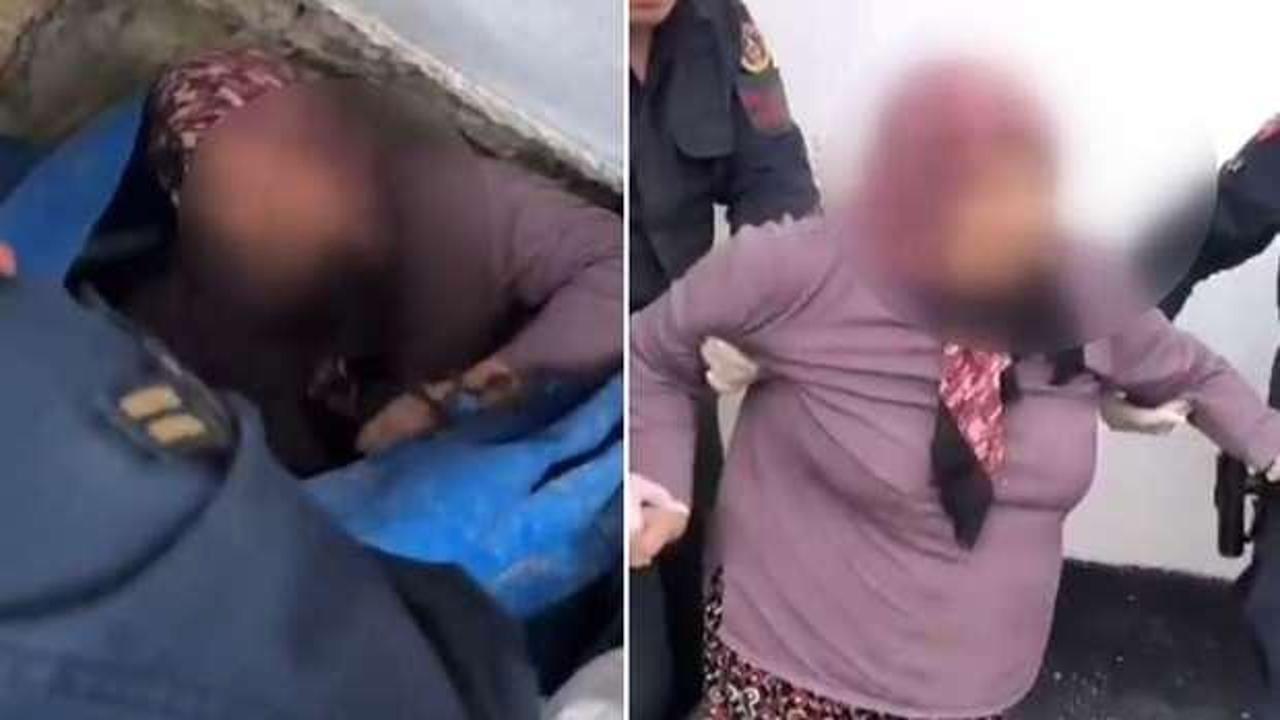 Esrar üretmekten ceza alan firari kadın kömürlükte yakalandı