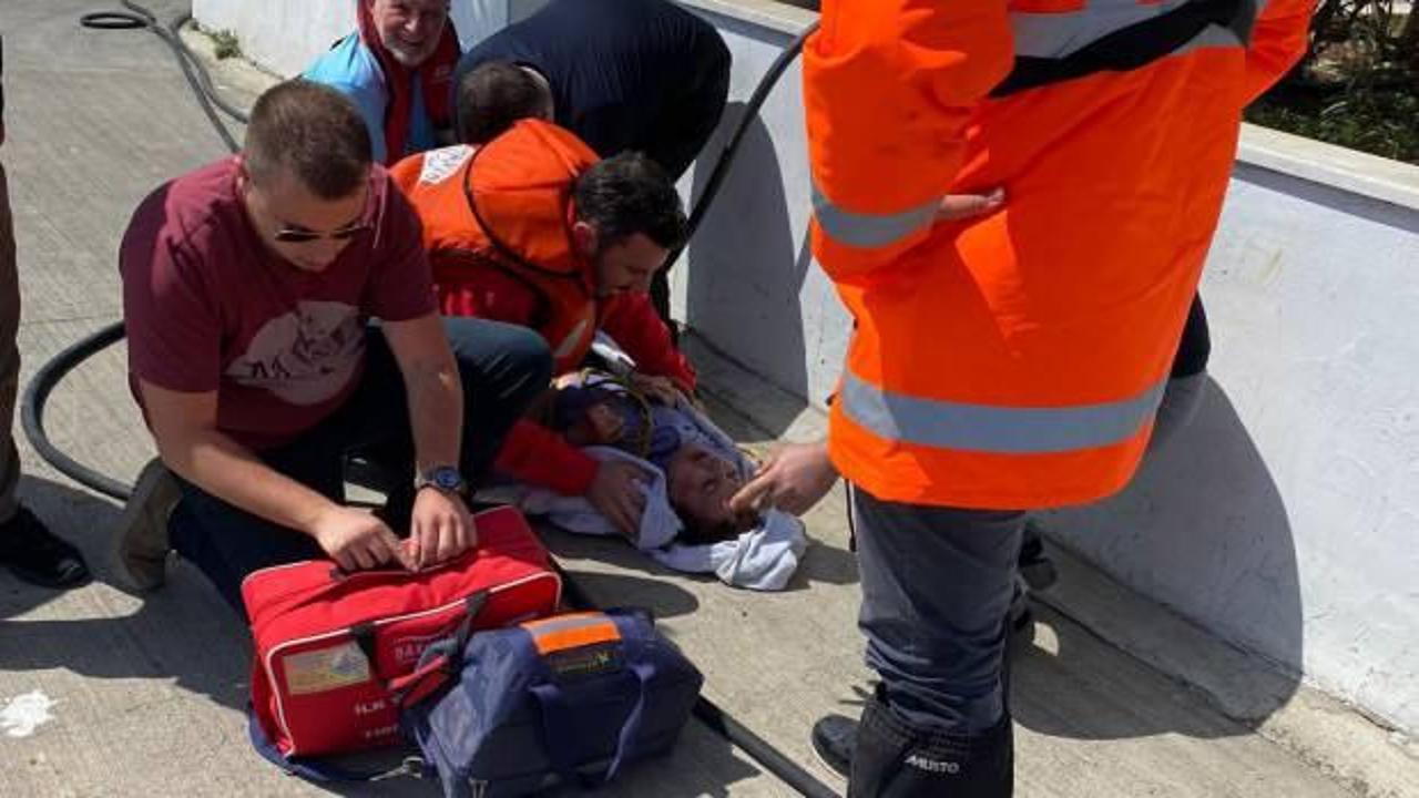 Denizde korkunç kaza! Kadının bacağı koptu