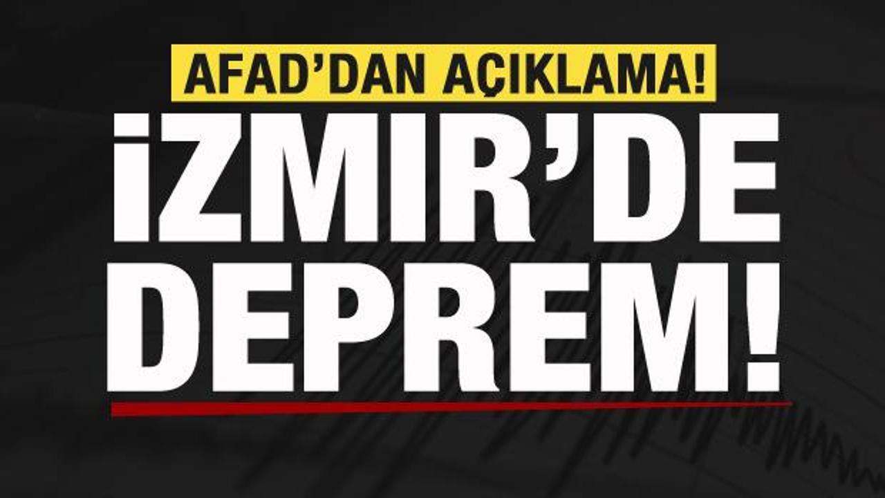 İzmir’de deprem!