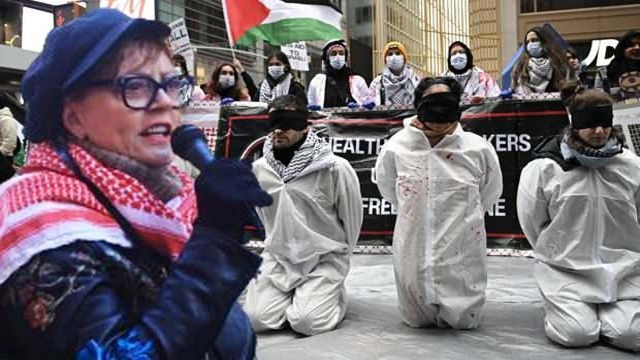 New York’ta Filistin’e destek gösterisi: Ünlü aktris de katıldı