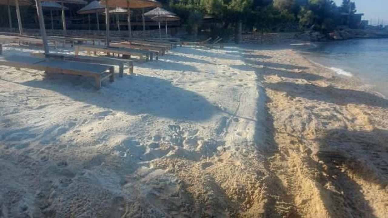 Sahile beyaz kum döken işletmeye 106 bin lira ceza