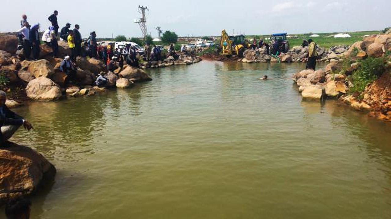 Sulama göletine giren genç boğuldu