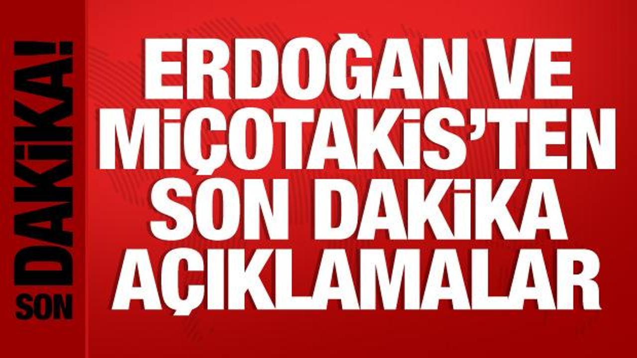 Cumhurbaşkanı Erdoğan, Miçotakis ile ortak açıklama yapıyor