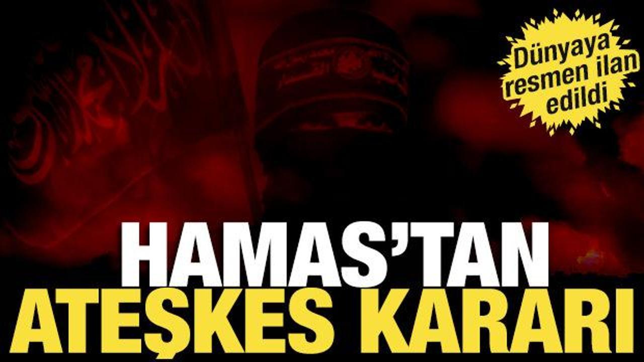 Hamas, ateşkes teklifini kabul etti