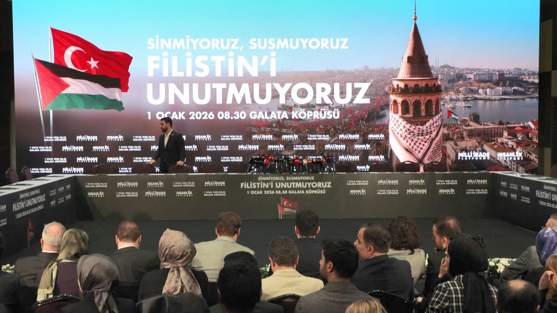 STK’lardan Filistin İçin Ortak Çağrı: 1 Ocak’ta Galata Köprüsü’nde Buluşma Daveti